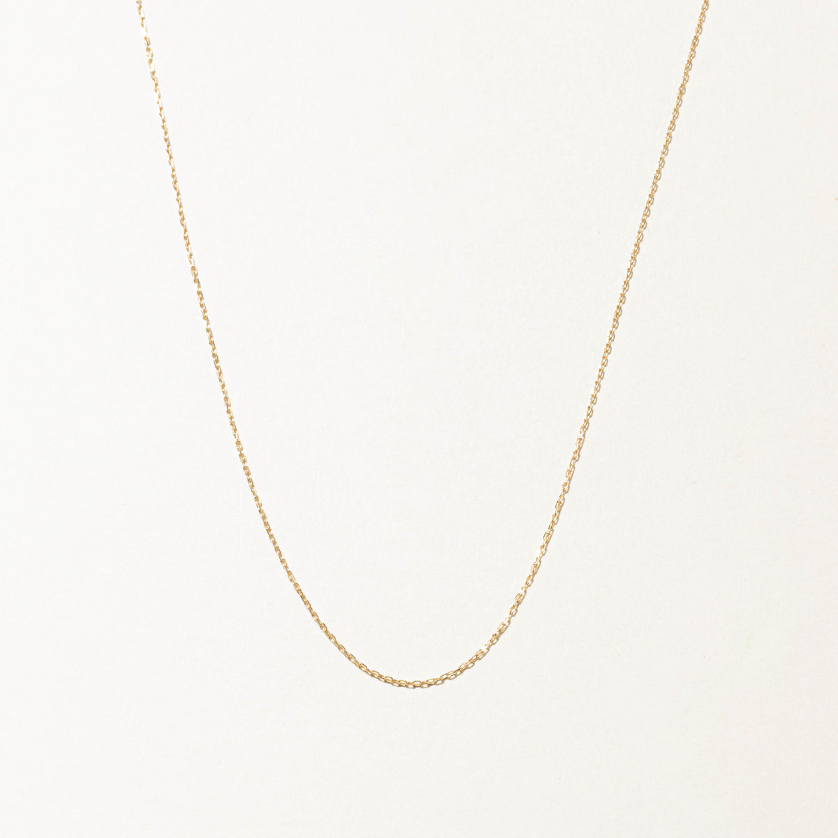 18k Yellow Gold Cable Link Chain | 0.65mm | 18"