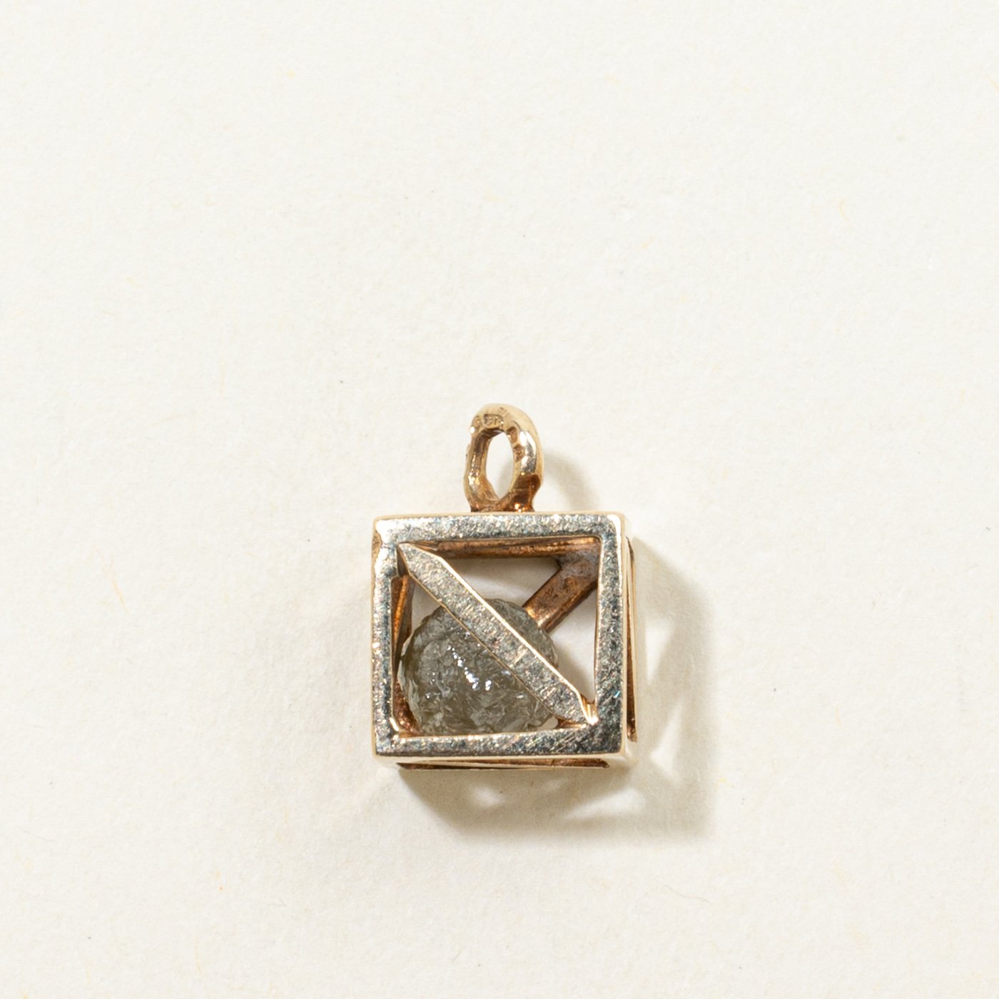 1970s 9K Pendants with 1ct Diamond