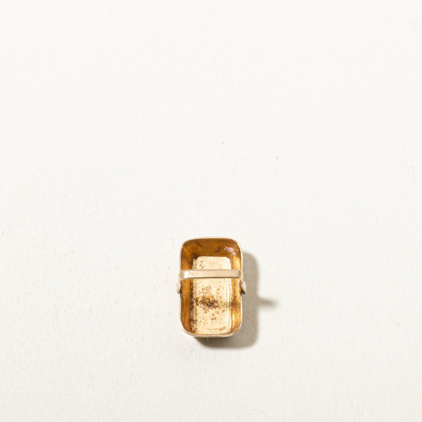 14k Yellow Gold Textured Basket Charm