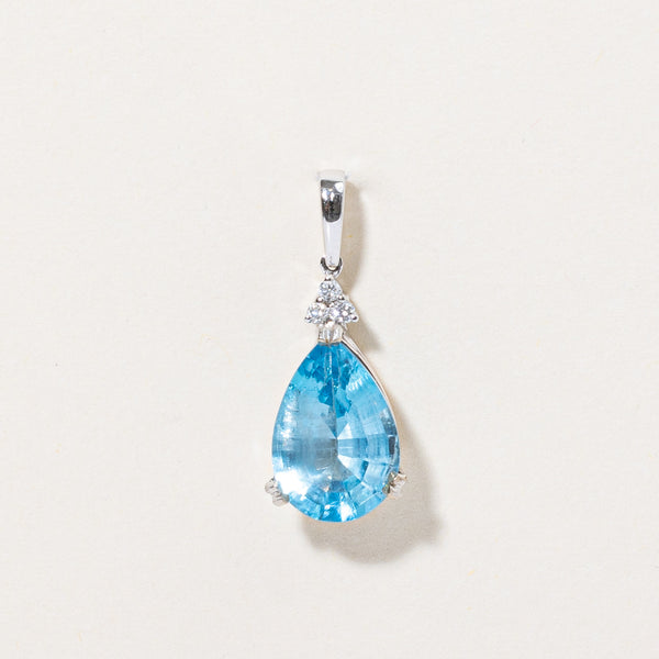 Blue Topaz & Diamond Pendant | 3.69ct, 0.04ctw |