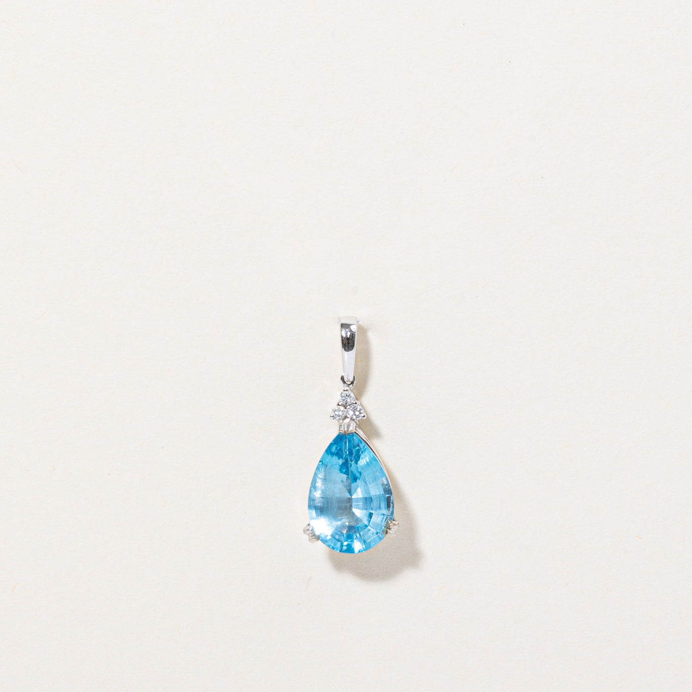 Blue Topaz & Diamond Pendant | 3.69ct, 0.04ctw |