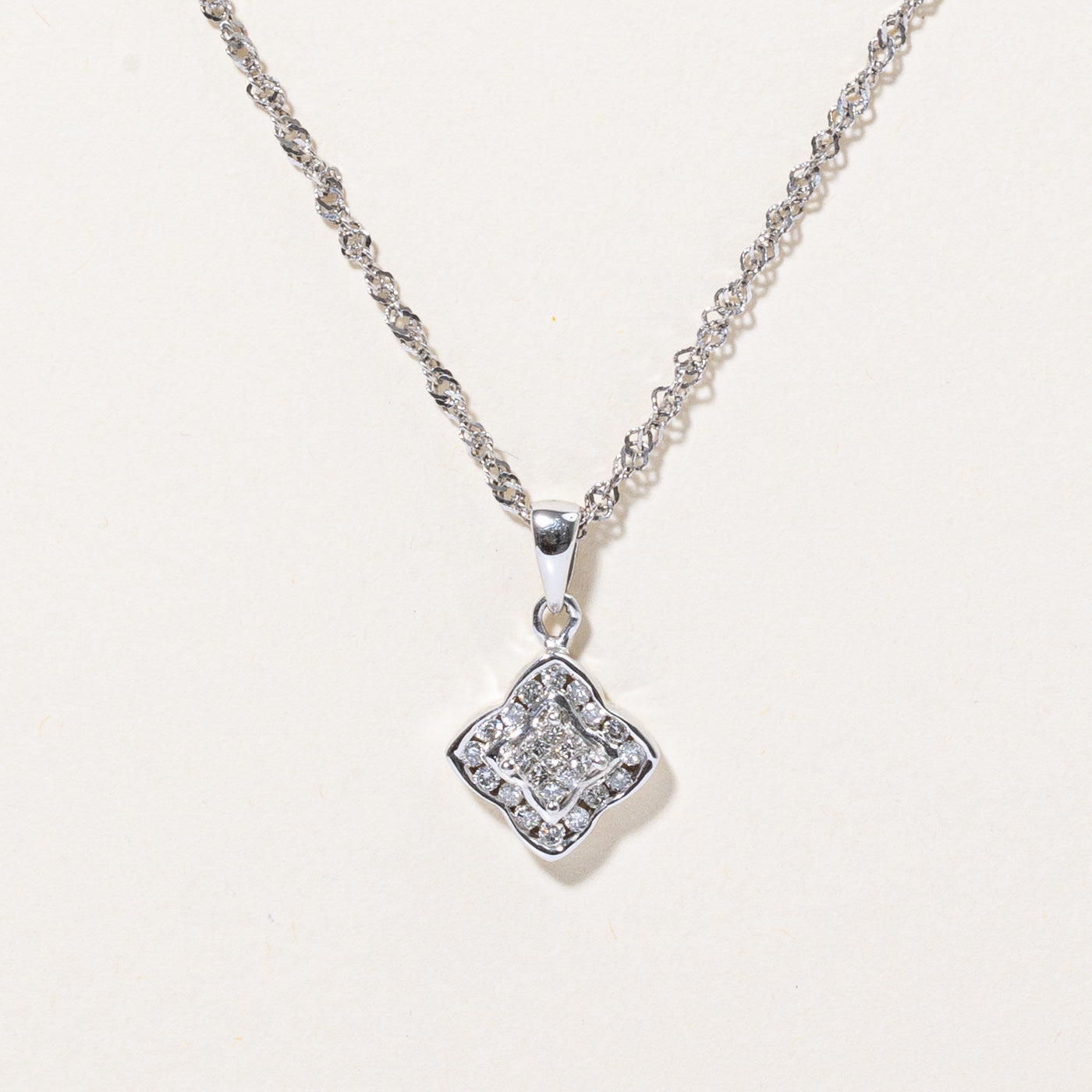 Diamond Pendant & Necklace | 0.21ctw | 18" |