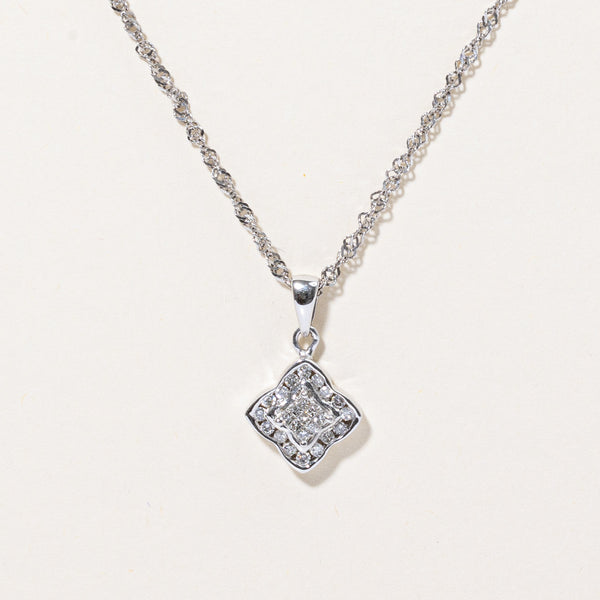 Diamond Pendant & Necklace | 0.21ctw | 18