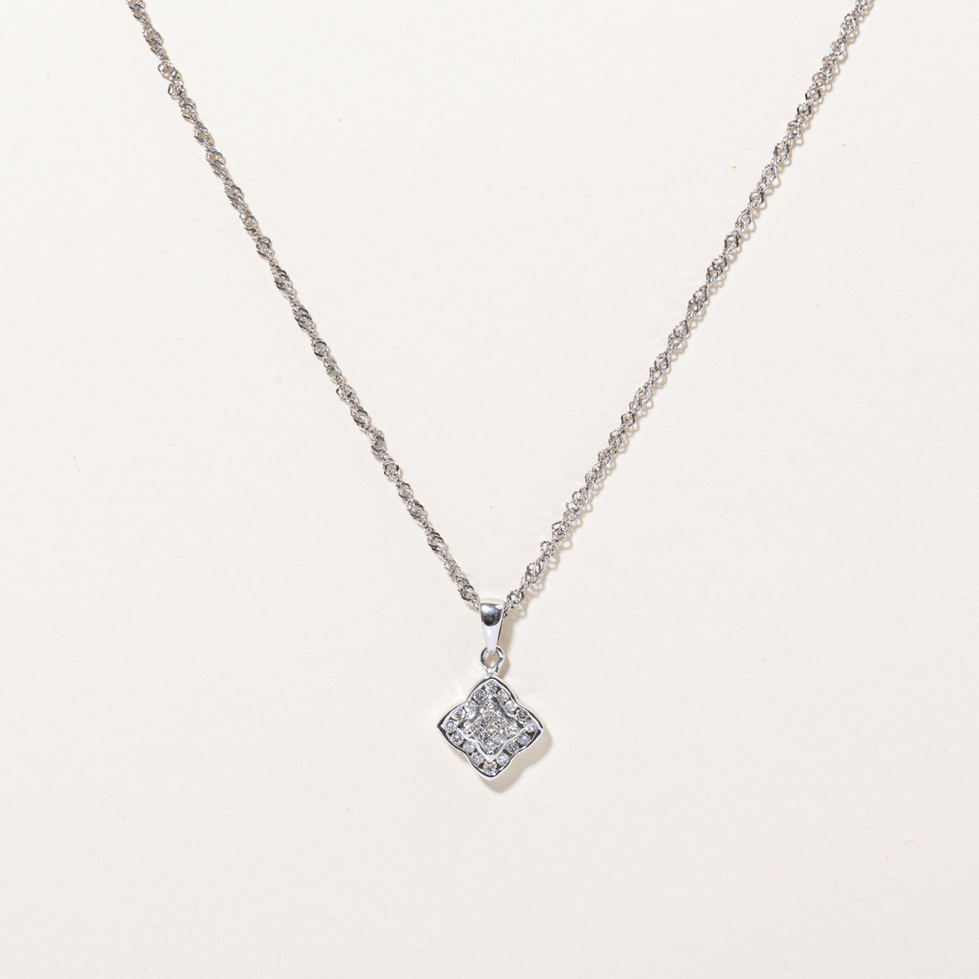 Diamond Pendant & Necklace | 0.21ctw | 18