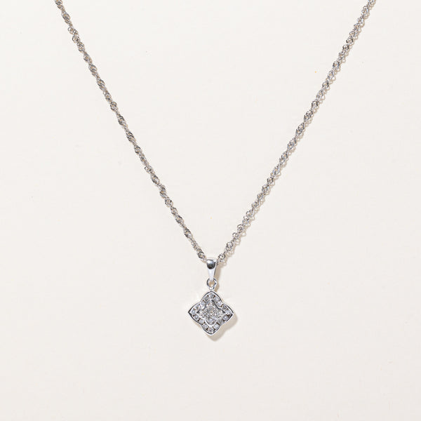 Diamond Pendant & Necklace | 0.21ctw | 18