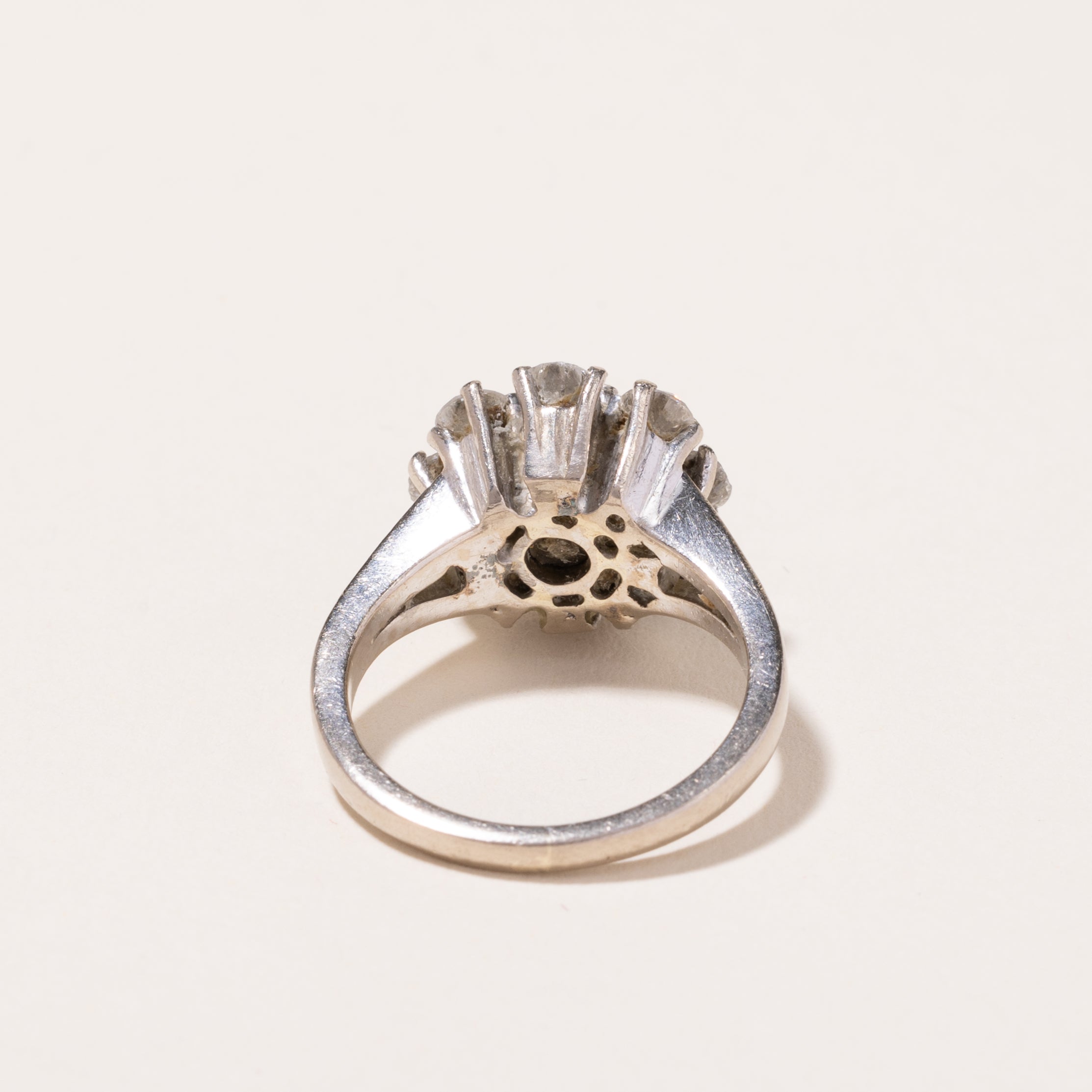 14k White Gold Sapphire and Diamond Ring | 2.11ct, 1.06ctw | SZ 6