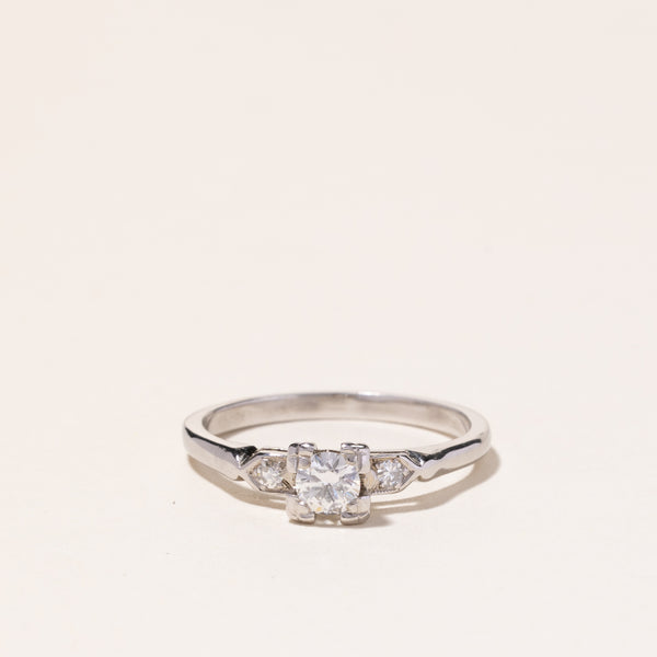 18k White Gold Diamond Ring | 0.32ctw | SZ 7.5