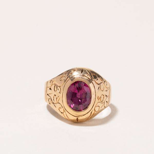 14k Yellow Gold Garnet Ring | 1.66ct | SZ 6