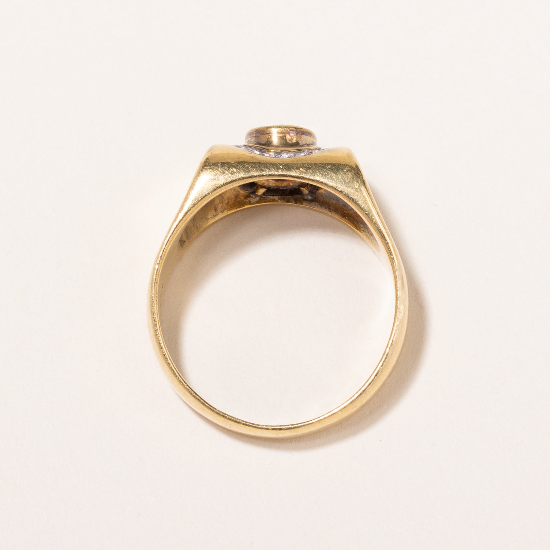 18k Yellow Gold Ruby and Diamond Ring | 0.88ct, 0.27ctw | SZ 9.5