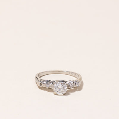 18k White Gold Diamond Engagement Ring | 0.60ctw | SZ 5.5
