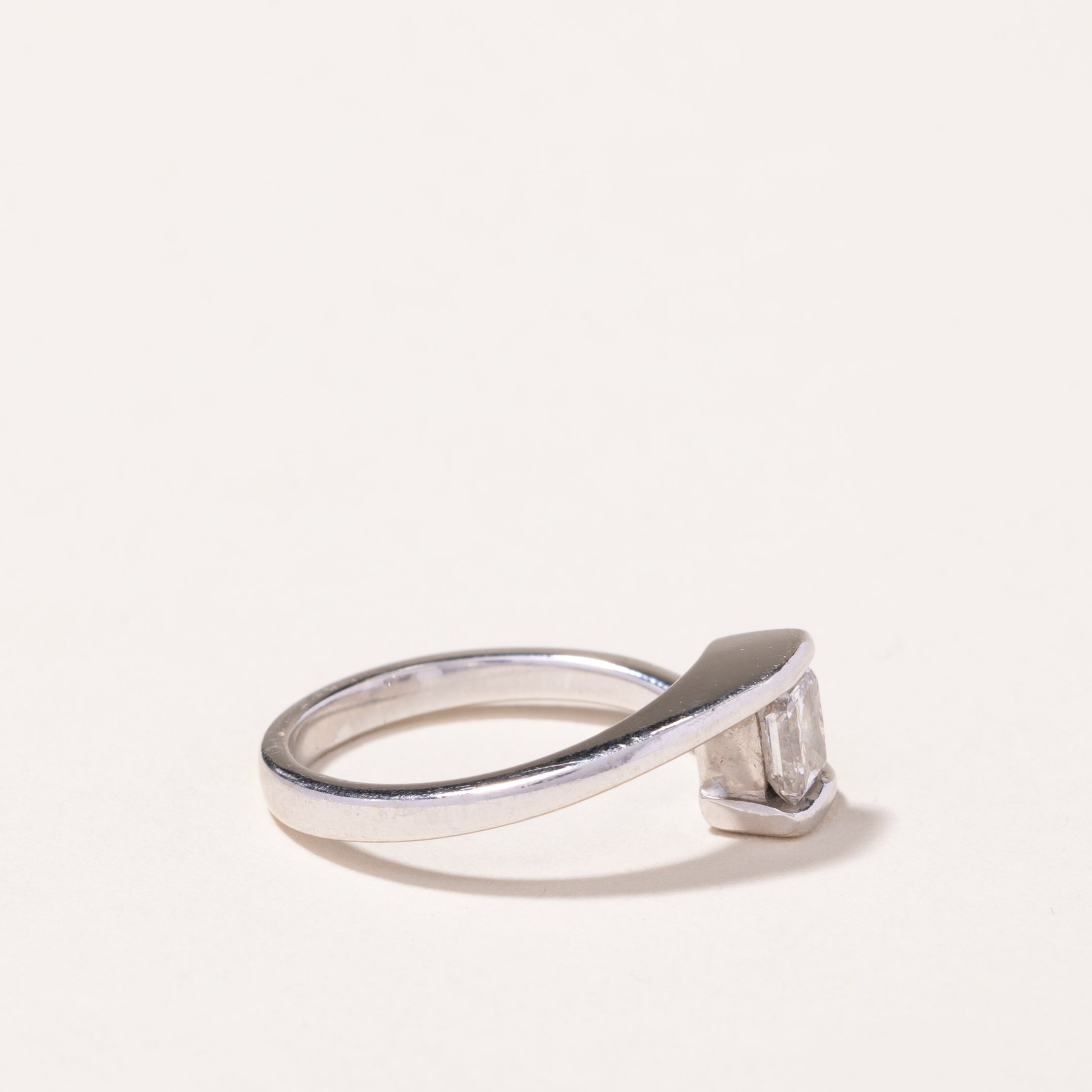 14k White Gold Diamond Engagement Ring | 0.58ct | SZ 6.75