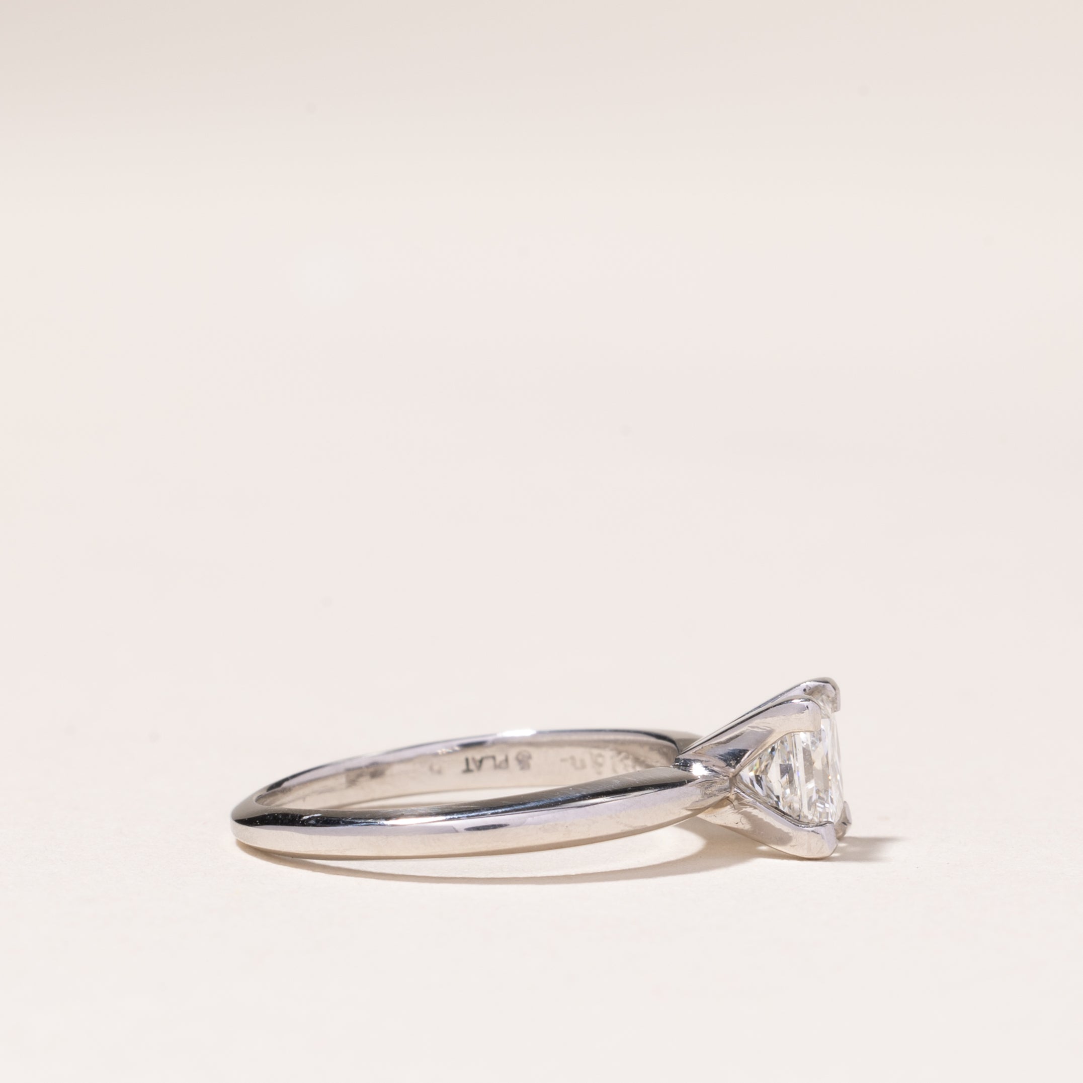 18k White Gold Princess Cut Diamond Engagement Ring | 1.01ct VS2 H | SZ 6.5