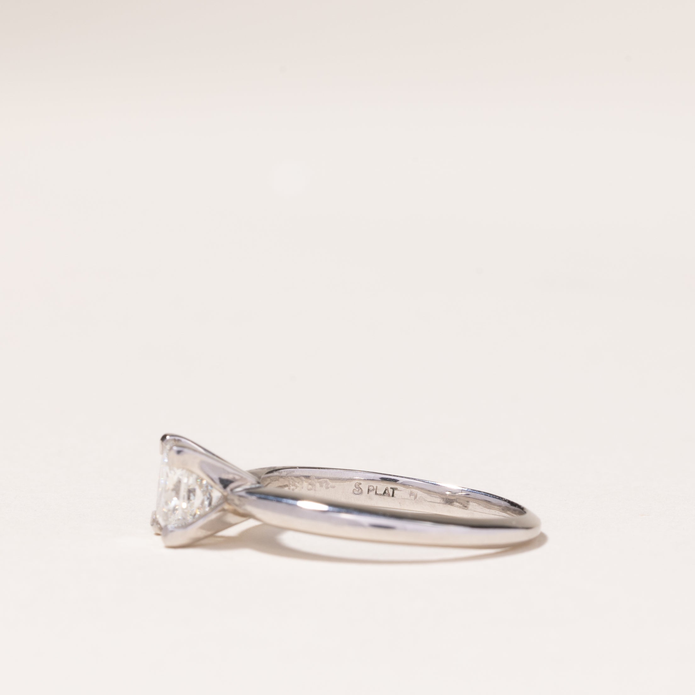 18k White Gold Princess Cut Diamond Engagement Ring | 1.01ct VS2 H | SZ 6.5
