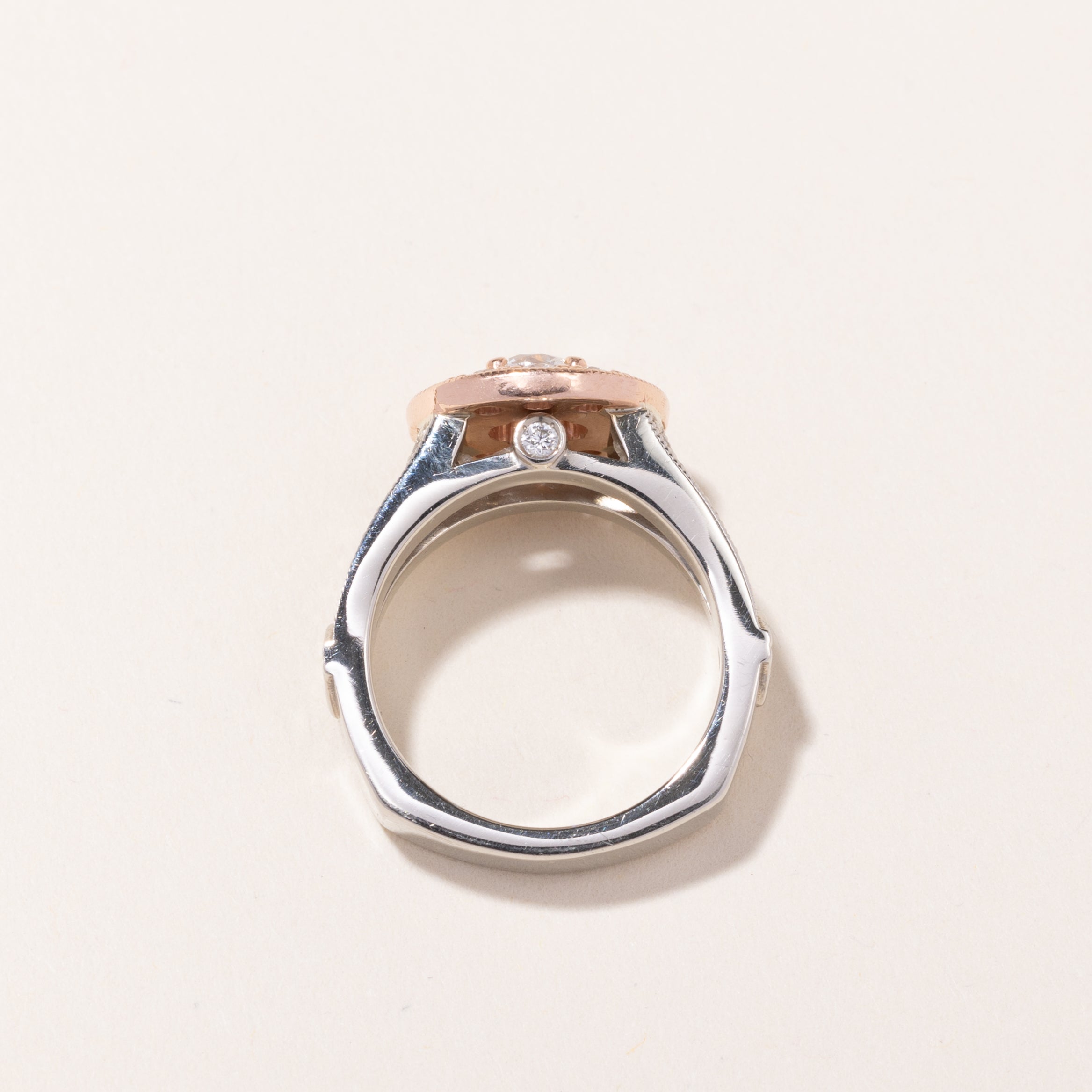 14k White & Rose Gold Diamond Ring | 1.47ctw | SZ 6