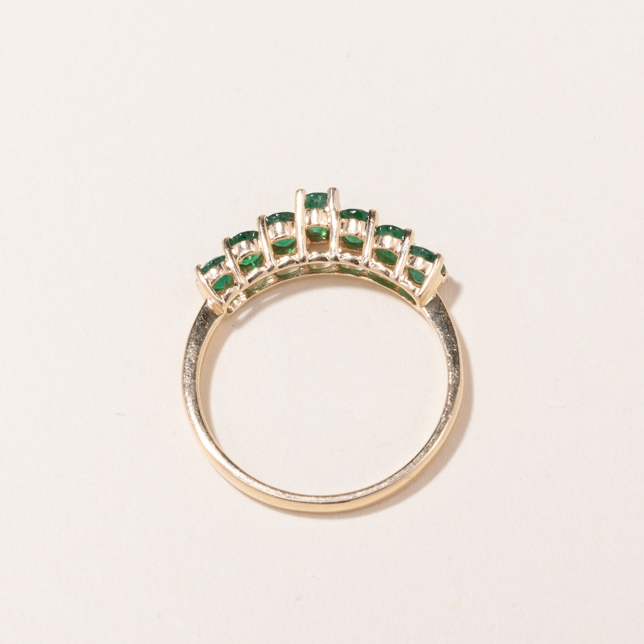 14k Yellow Gold Emerald Ring | 1.01ctw | SZ 7