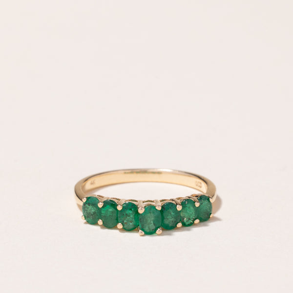 14k Yellow Gold Emerald Ring | 1.01ctw | SZ 7