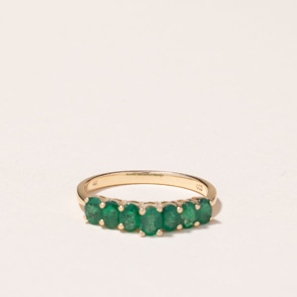 14k Yellow Gold Emerald Ring | 1.01ctw | SZ 7