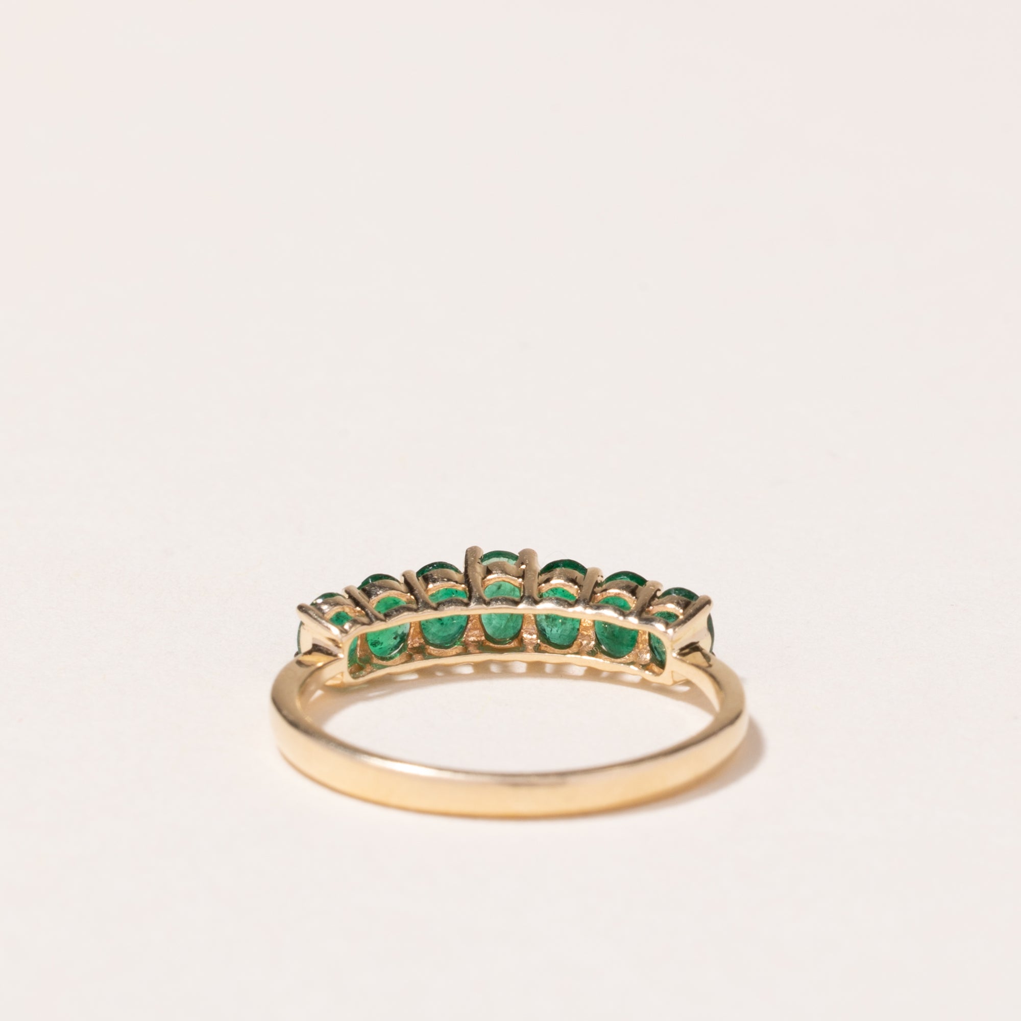 14k Yellow Gold Emerald Ring | 1.01ctw | SZ 7