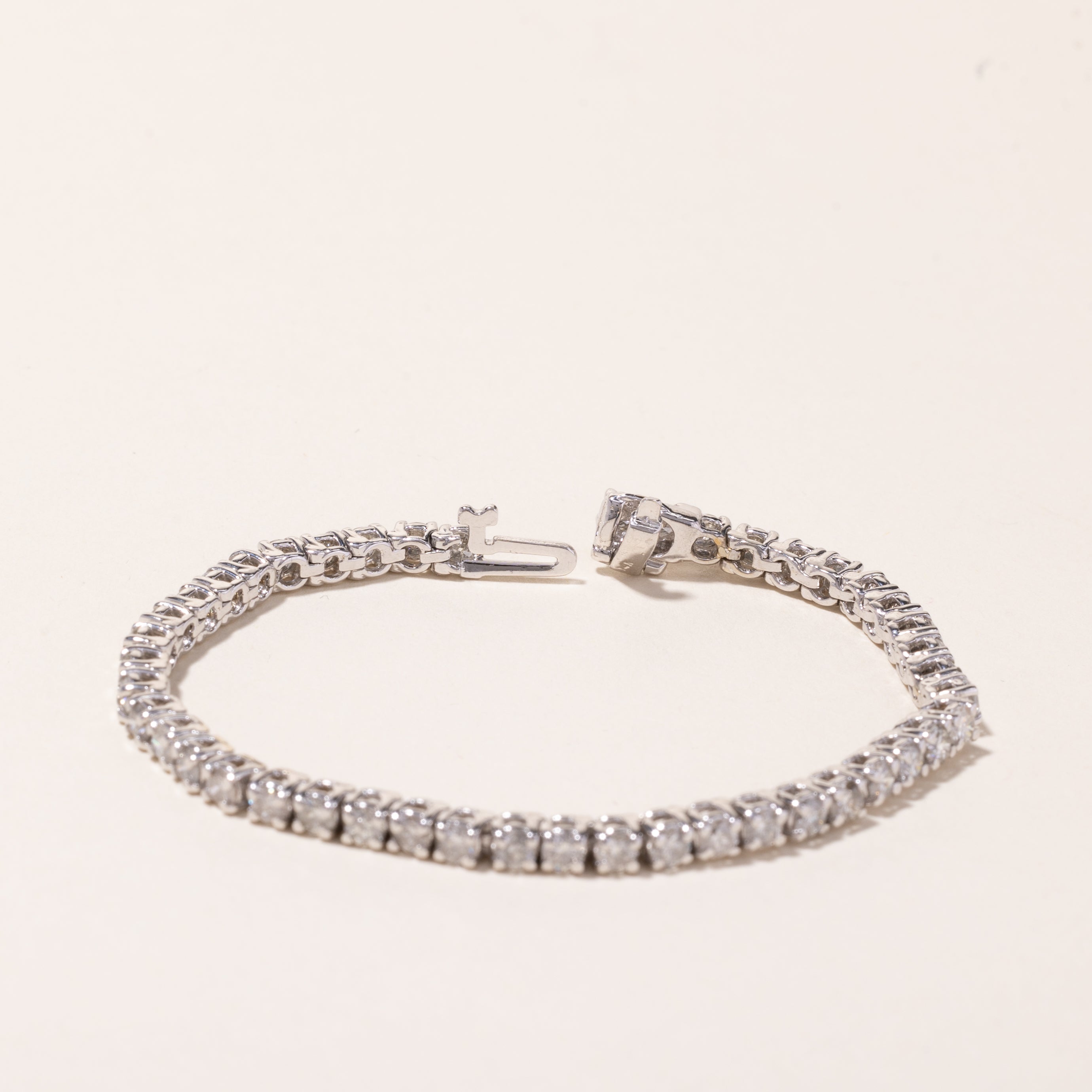 14k White Gold Diamond Tennis Bracelet | 4.05ctw | 5.75"