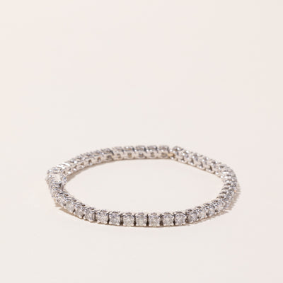 14k White Gold Diamond Tennis Bracelet | 4.05ctw | 5.75