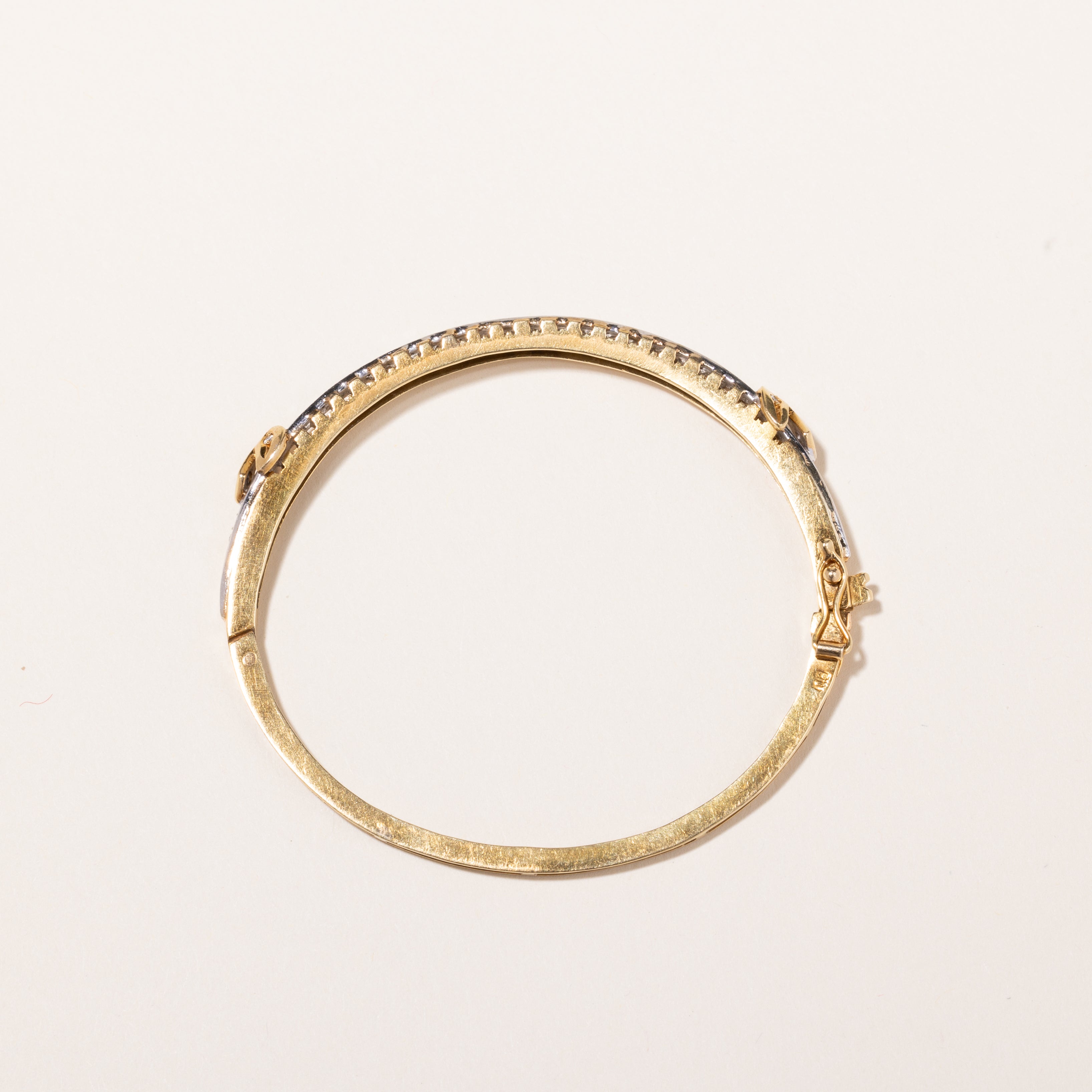 18k Yellow Gold Diamond Bangle | 0.41ctw | 6.5"