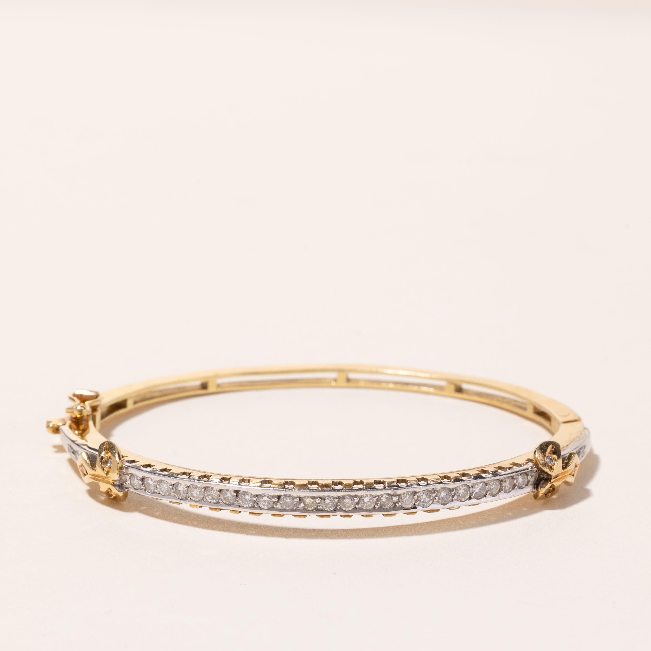18k Yellow Gold Diamond Bangle | 0.41ctw | 6.5"