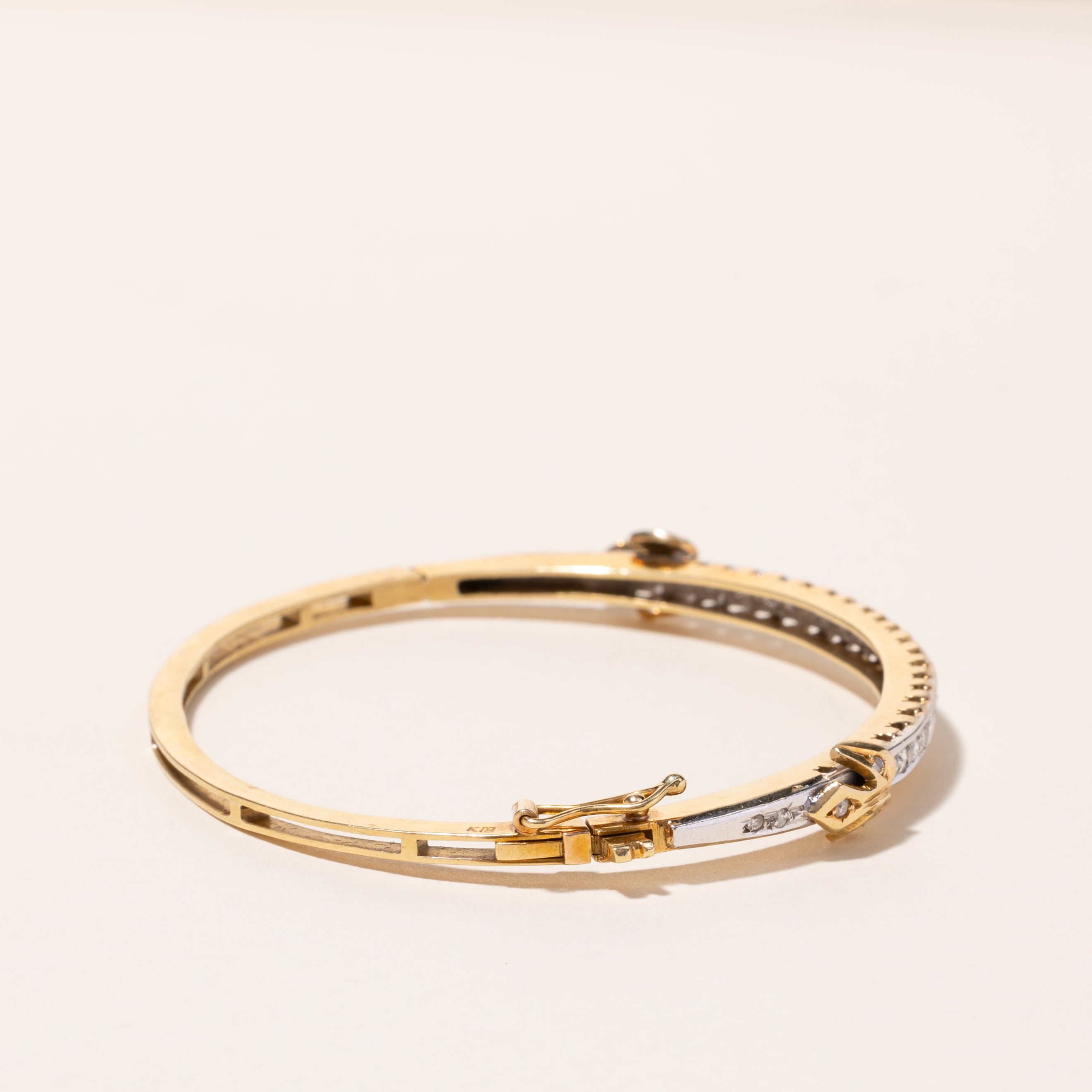 18k Yellow Gold Diamond Bangle | 0.41ctw | 6.5"