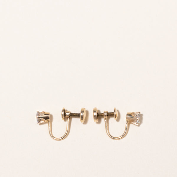 14k Yellow Gold Diamond Earrings | 0.66ctw | 2x1x0.4cm