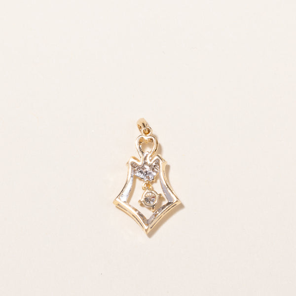 14k Yellow Gold Diamond Pendant | 0.35ctw | 2.8x1.5cm