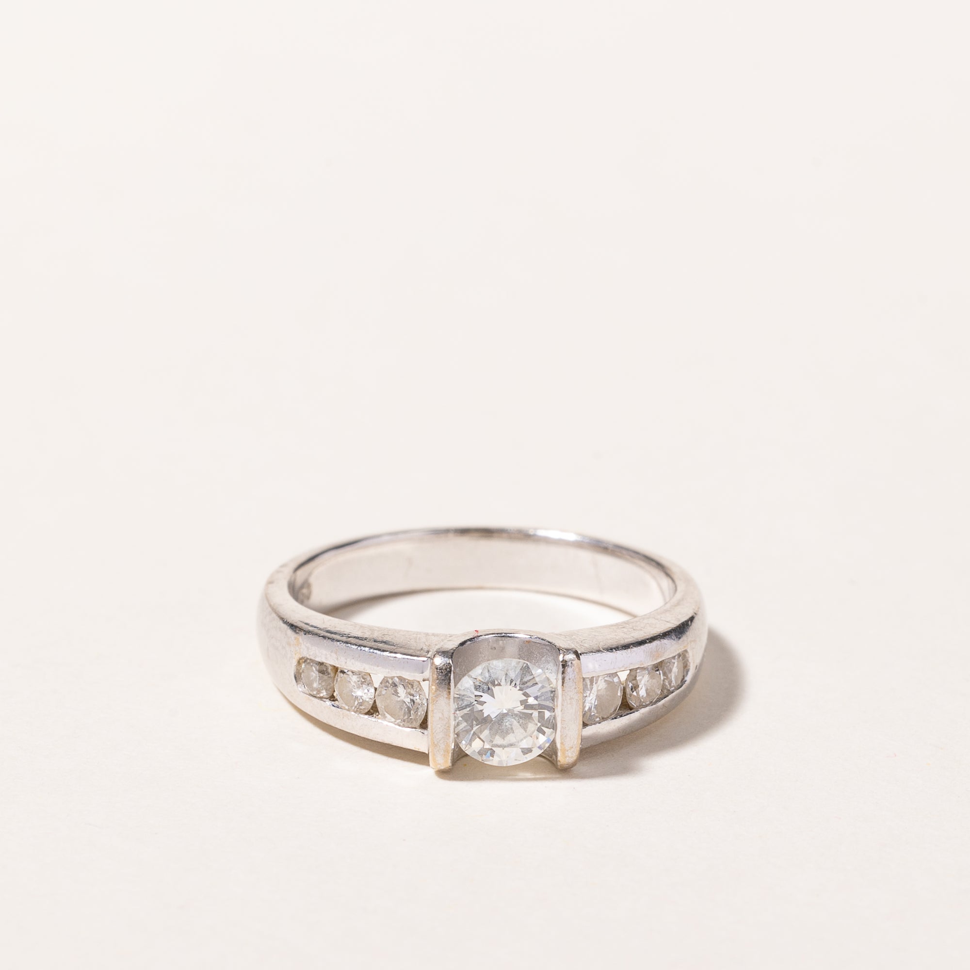 18k White Gold Diamond Engagement Ring | 0.39ctw | SZ 6.5