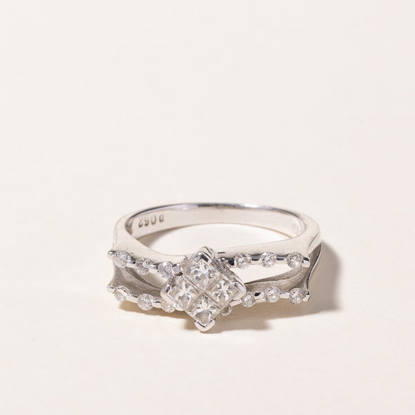 18k White Gold Diamond Ring | 0.62ctw | SZ 6.75