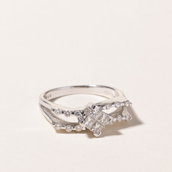 18k White Gold Diamond Ring | 0.62ctw | SZ 6.75