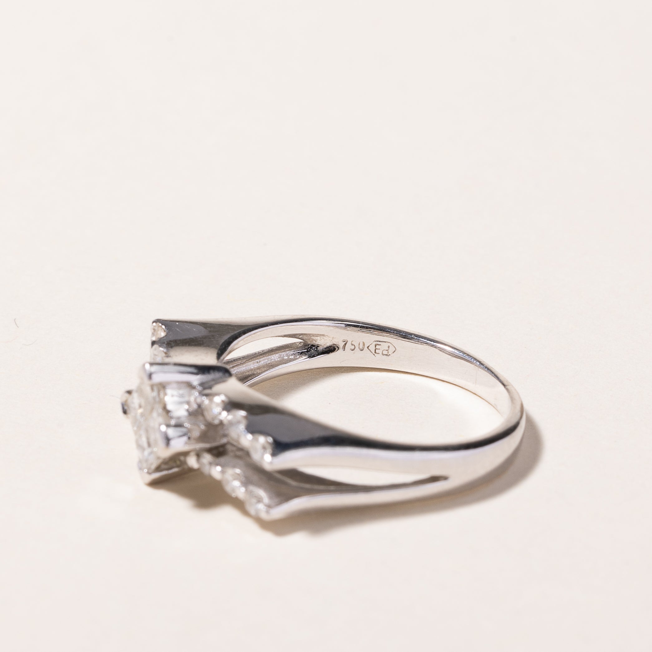 18k White Gold Diamond Ring | 0.62ctw | SZ 6.75