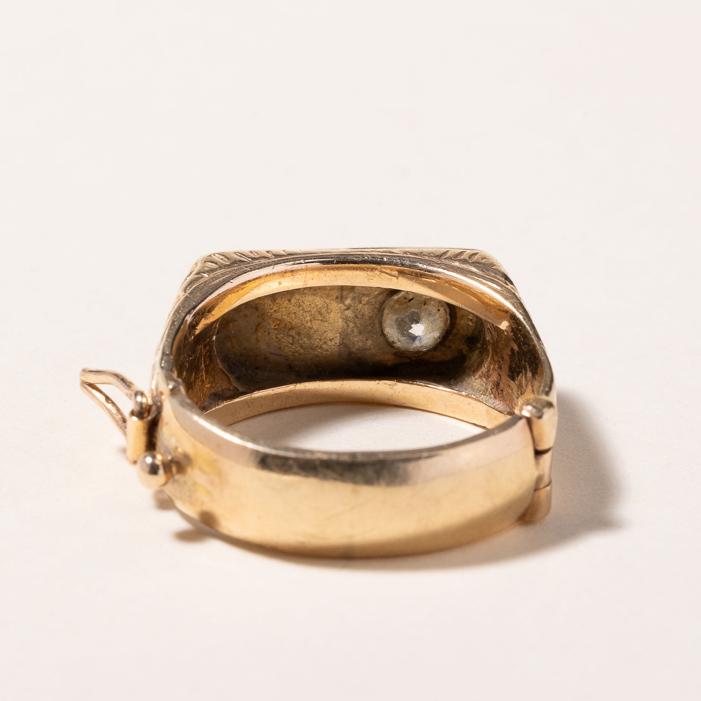 14k Yellow Gold Arthritic Shank Diamond Ring | 0.71ct | SZ 7.75