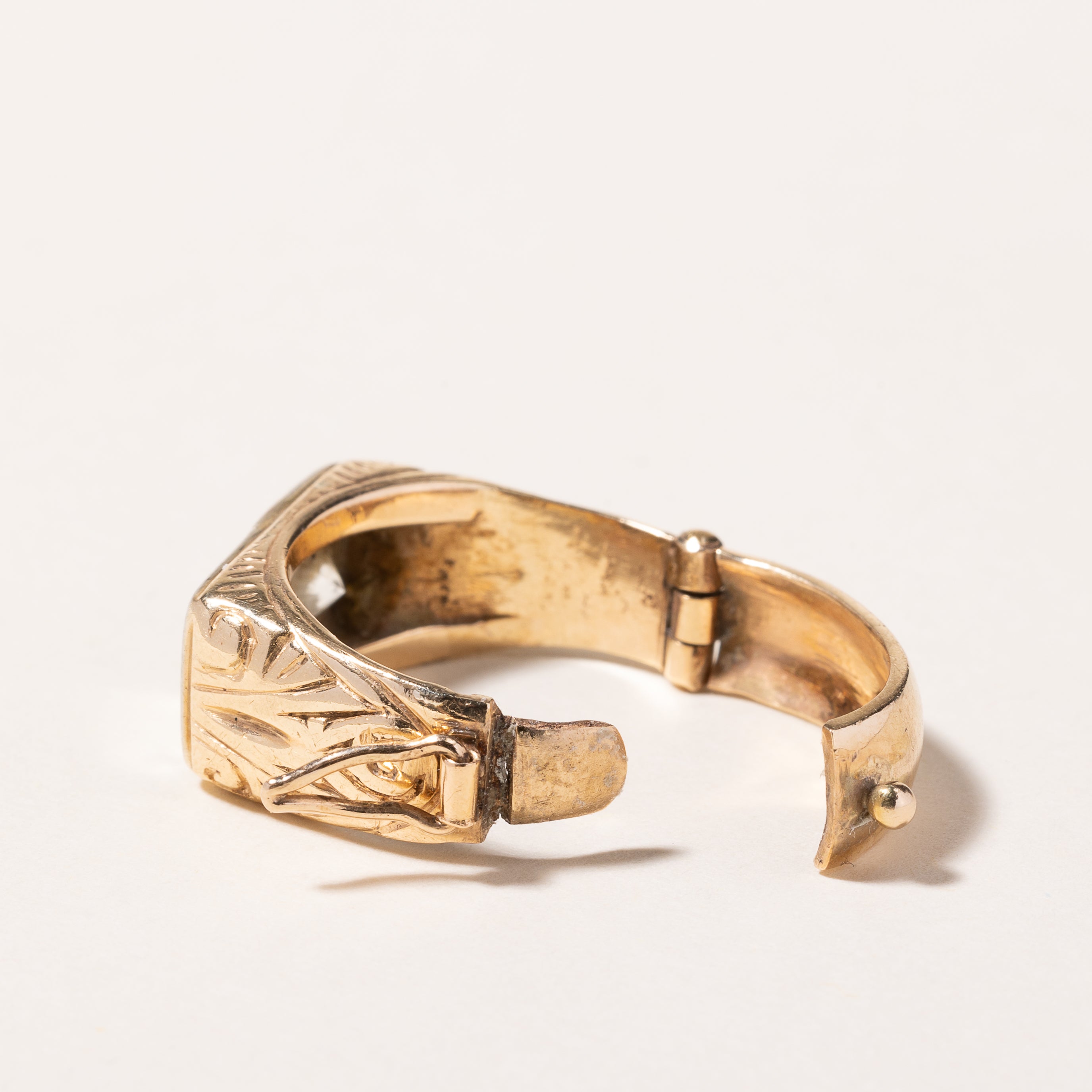 14k Yellow Gold Arthritic Shank Diamond Ring | 0.71ct | SZ 7.75