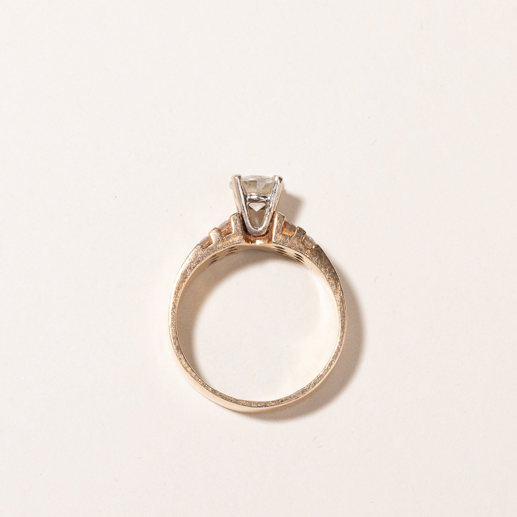 14k Yellow Gold Diamond Engagement Ring | 1.26ctw SI2 J/K | SZ 7.5