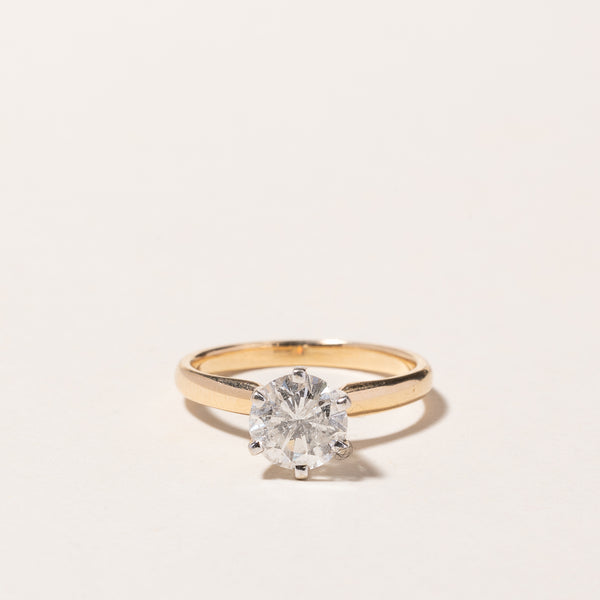 14k Yellow Gold Solitaire Diamond Engagement Ring | 1.18ct 12 G/H | SZ 4.75