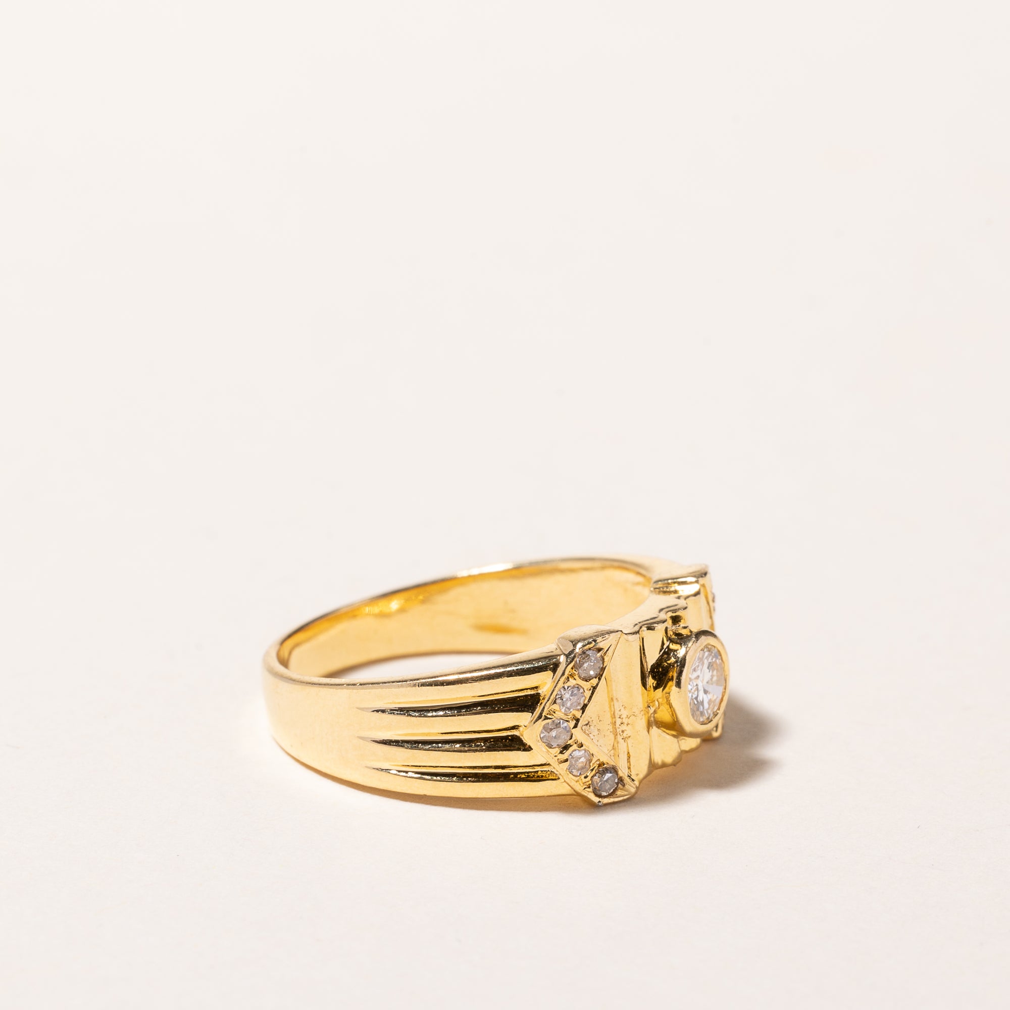 18k Yellow Gold Diamond Ring | 0.36ctw | SZ 7.5