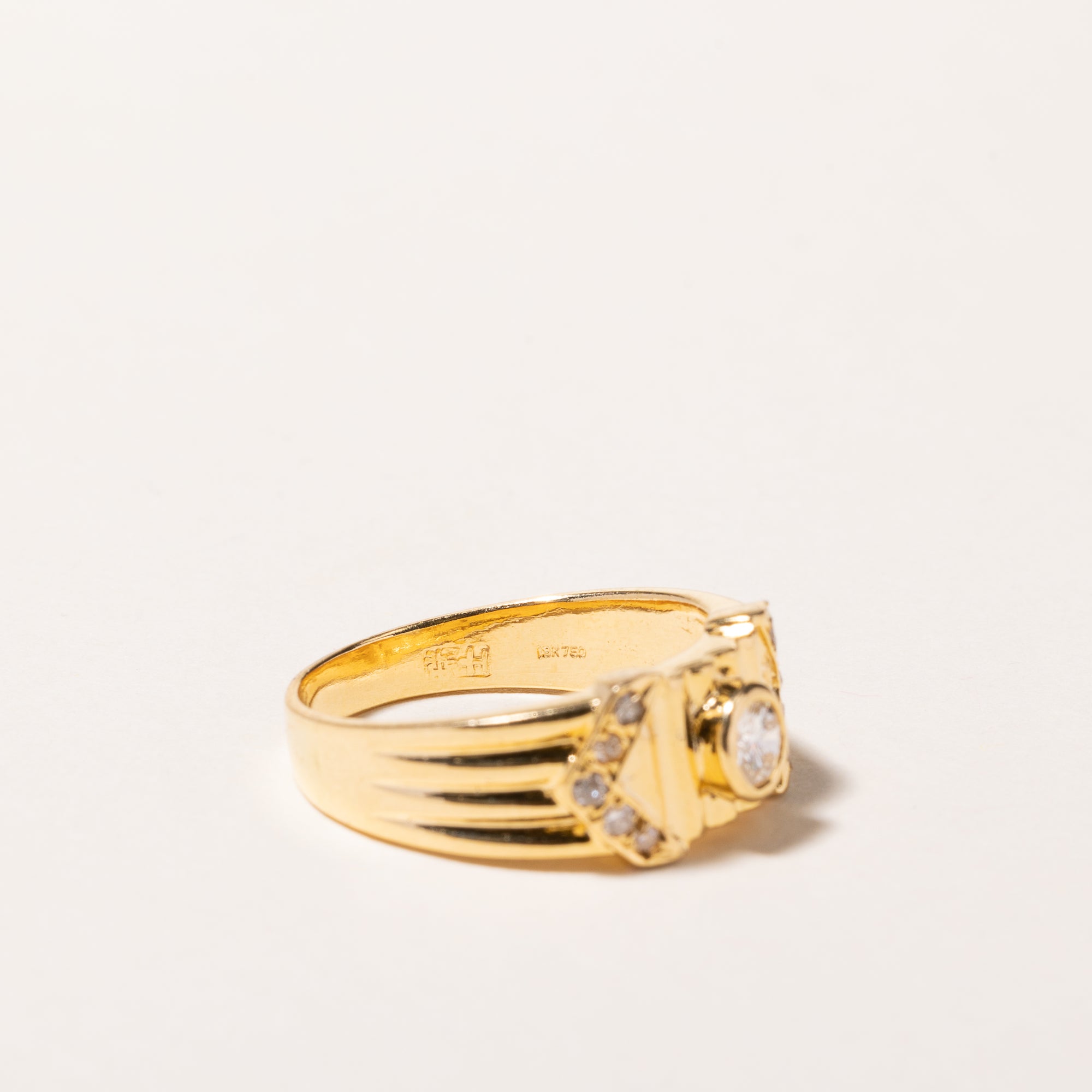 18k Yellow Gold Diamond Ring | 0.36ctw | SZ 7.5