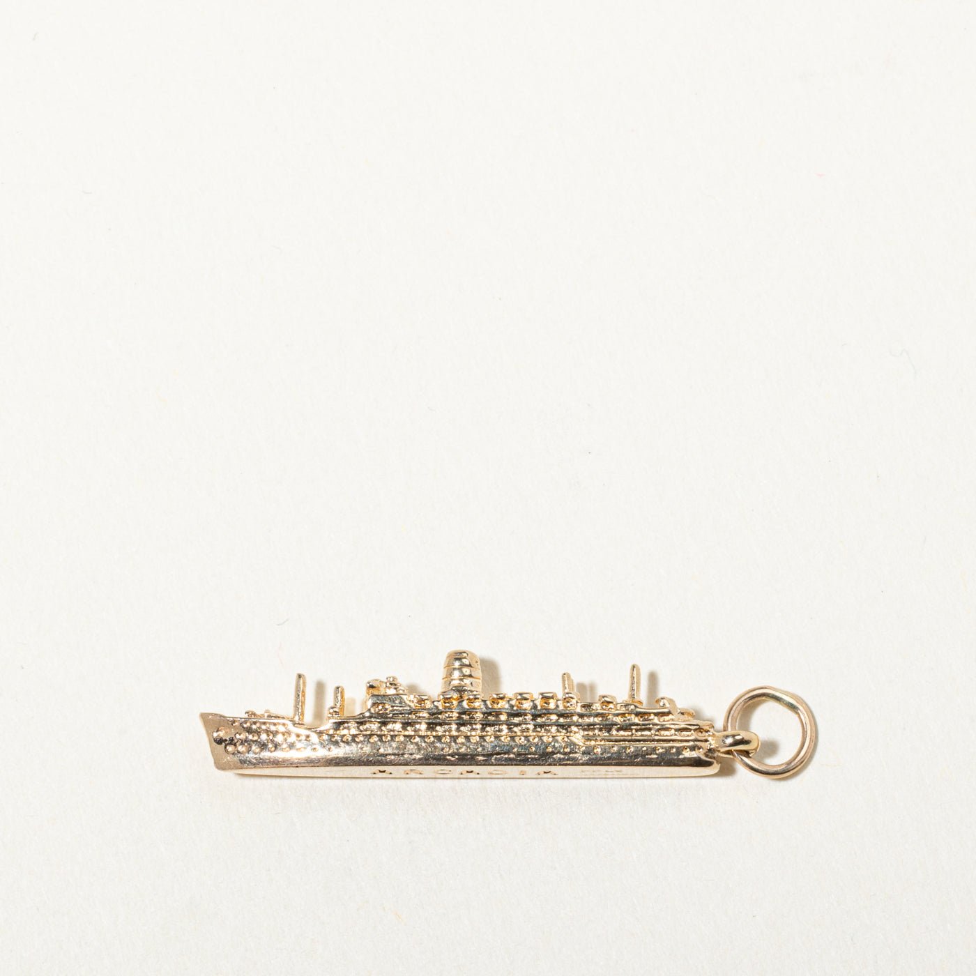 1973 Birmingham Yellow Gold "Arcadia" Ocean Liner Charm