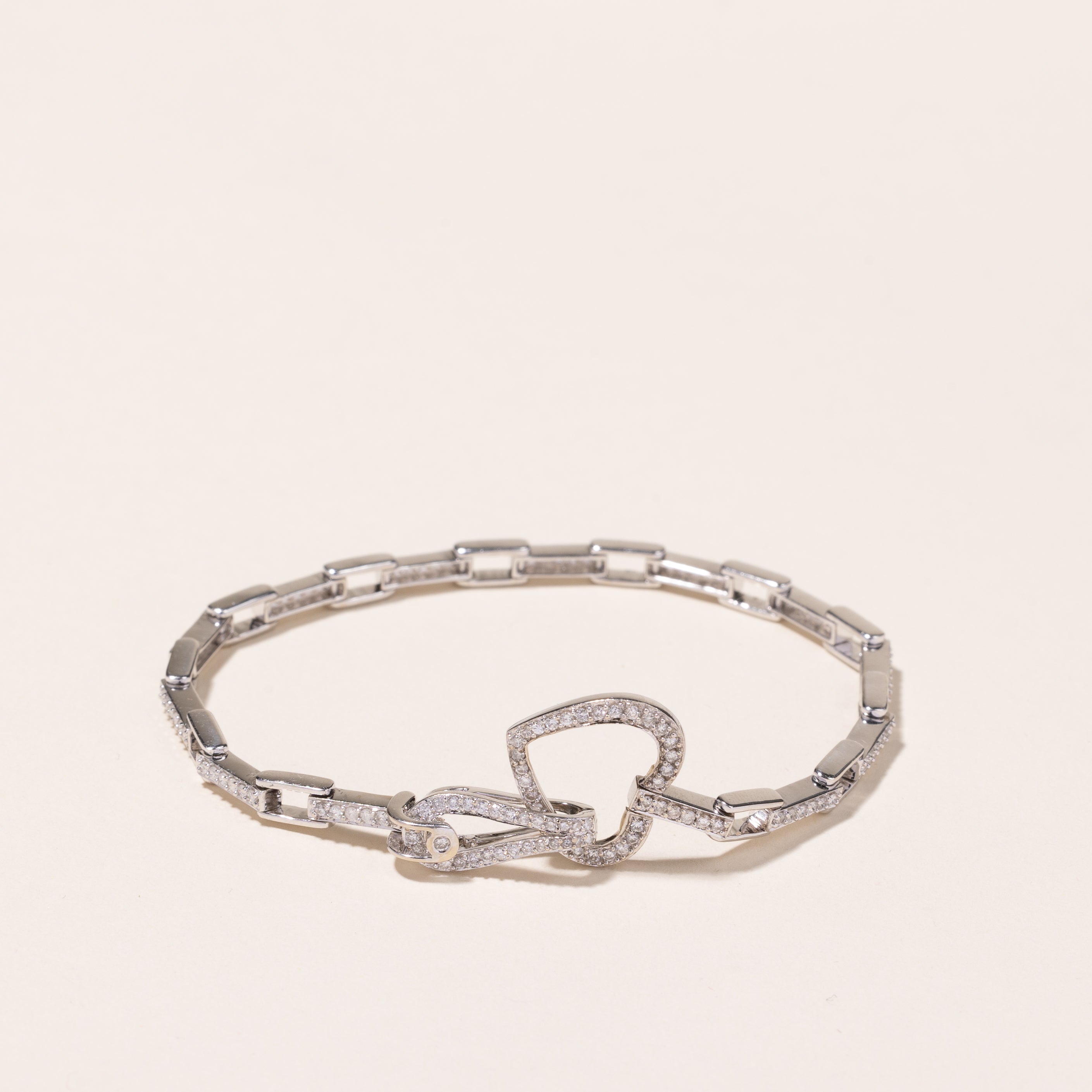 14k White Gold Diamond Bracelet | 1.11ctw | 7.25"