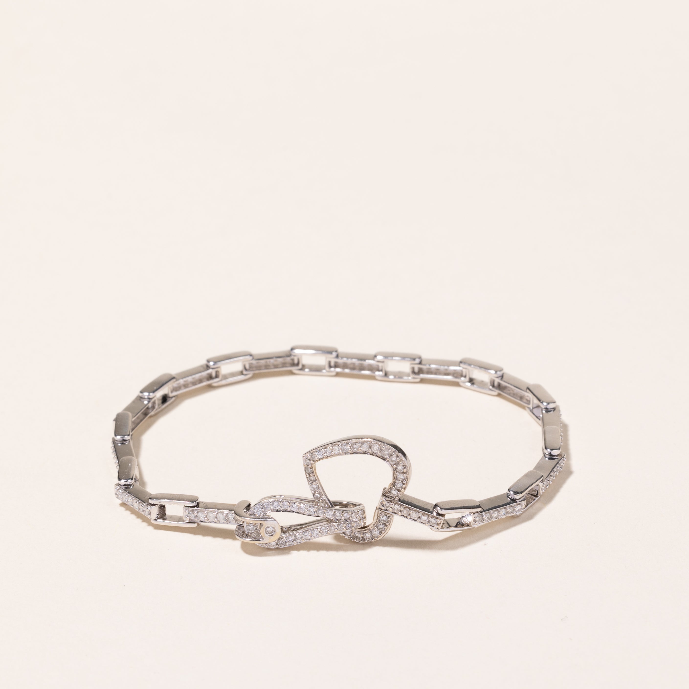 14k White Gold Diamond Bracelet | 1.11ctw | 7.25"