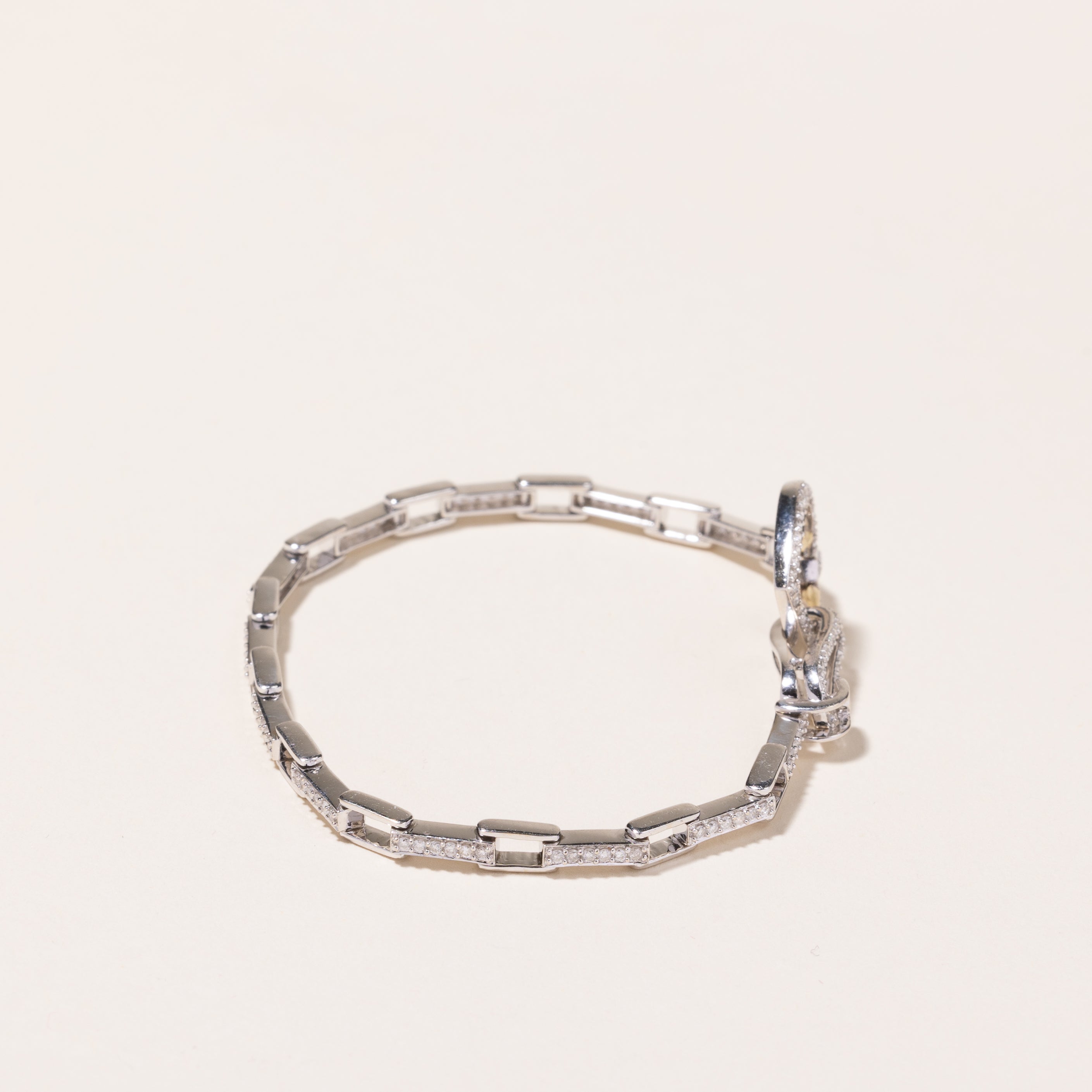 14k White Gold Diamond Bracelet | 1.11ctw | 7.25"