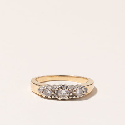 14K Yellow Gold Three Stone Diamond Ring | 0.46ctw | SZ 6