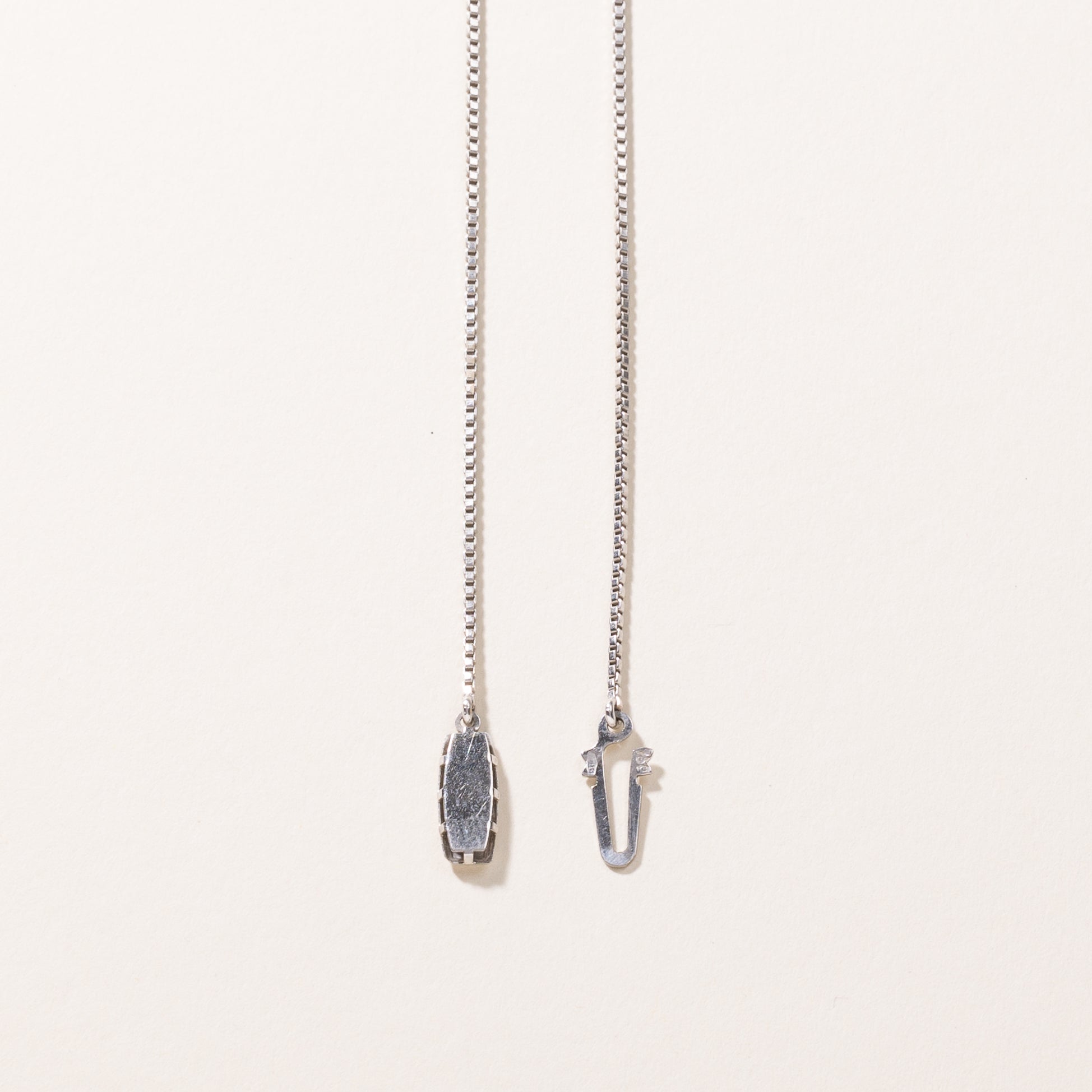 18k White Gold Diamond Necklace | 0.09ctw | 17"