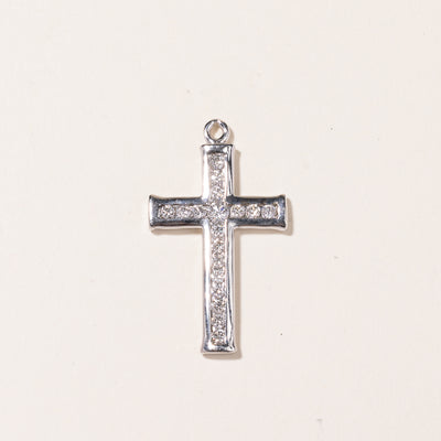 14K White Gold Cross Diamond Pendant | 0.69ctw