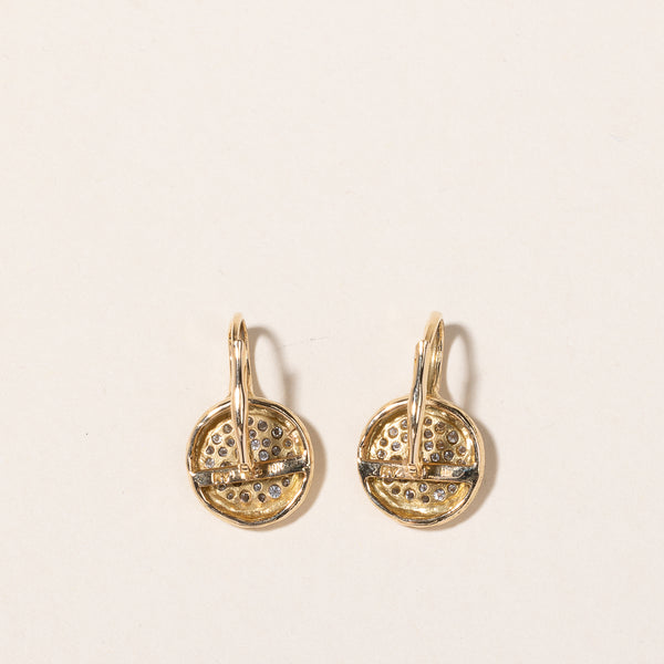 18K Yellow Gold Diamond Earrings | 0.85ctw