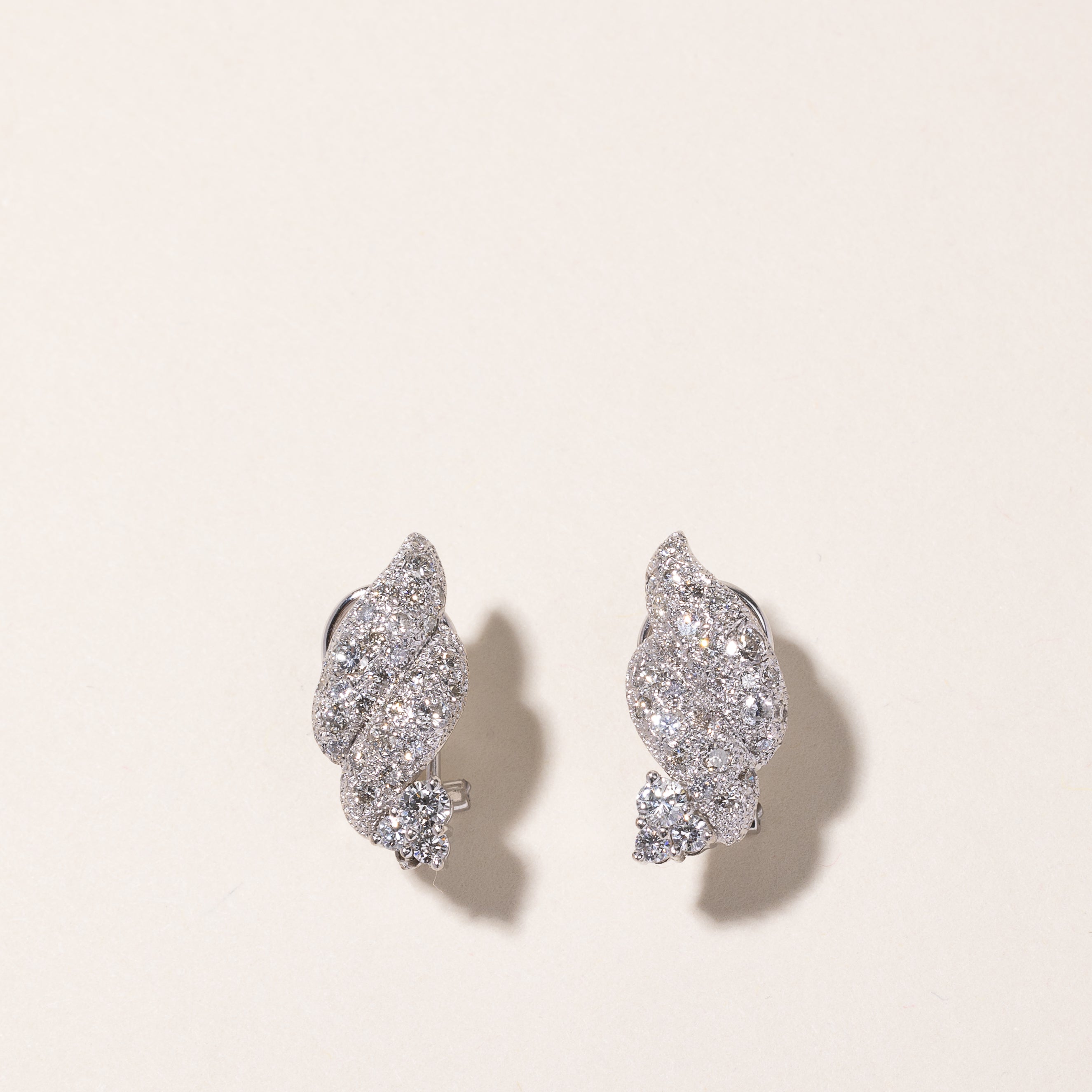 18k White Gold Diamond Earring | 1.49ctw