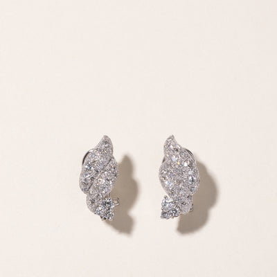 18k White Gold Diamond Earring | 1.49ctw