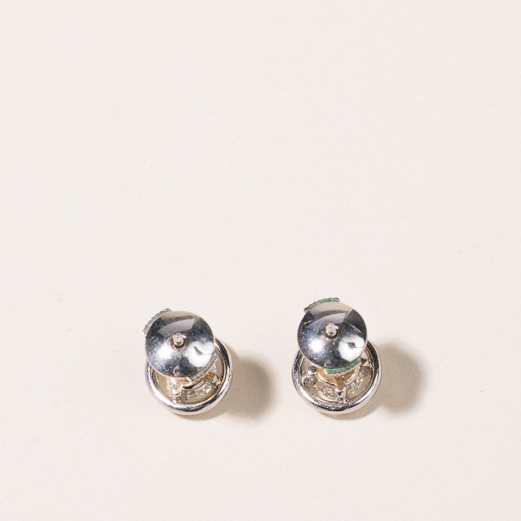 Boucles d'oreilles en or blanc 18 carats serties de diamants taille ancienne européenne | 0,62 ct VS1/VS2 I/J | 